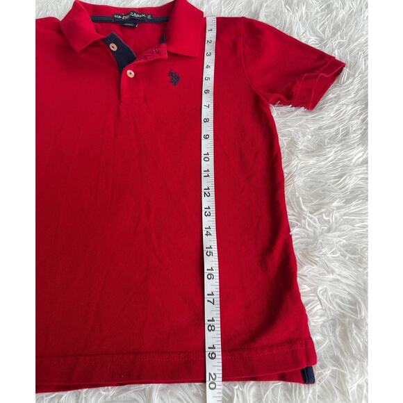 U.S. Pollo Assn Red Polo Shirt Kids Sz 8 gently used - Picture 2 of 7